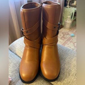 Yoki Brown Ankle Boots with Buckle Detail Style Darcy 12 in Womens 8.5